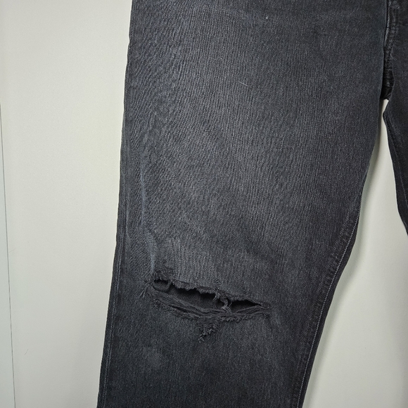 NWT! AGOLDE Lana Jean Sz 32 Mid Rise Vintage Straight Distressed Black Disorder - Picture 8 of 12